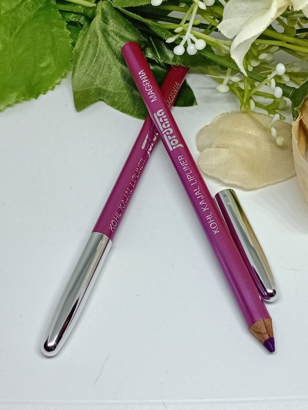 Jordana Kohl Kajal Lip Liner Pencil Magenta Set of 2 Full Size Brand New